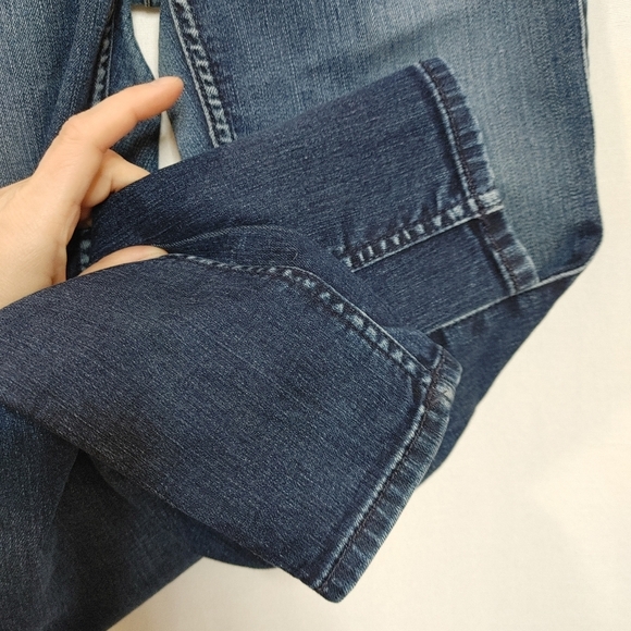 Seven 7 for all Mankind The High Waist Ankle Skinny Size 24 Dark Whiskering - Picture 7 of 11